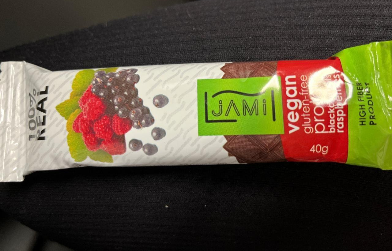 Fotografie - Vegan gluten-free protein blackcurrant raspberry 100% real Jami