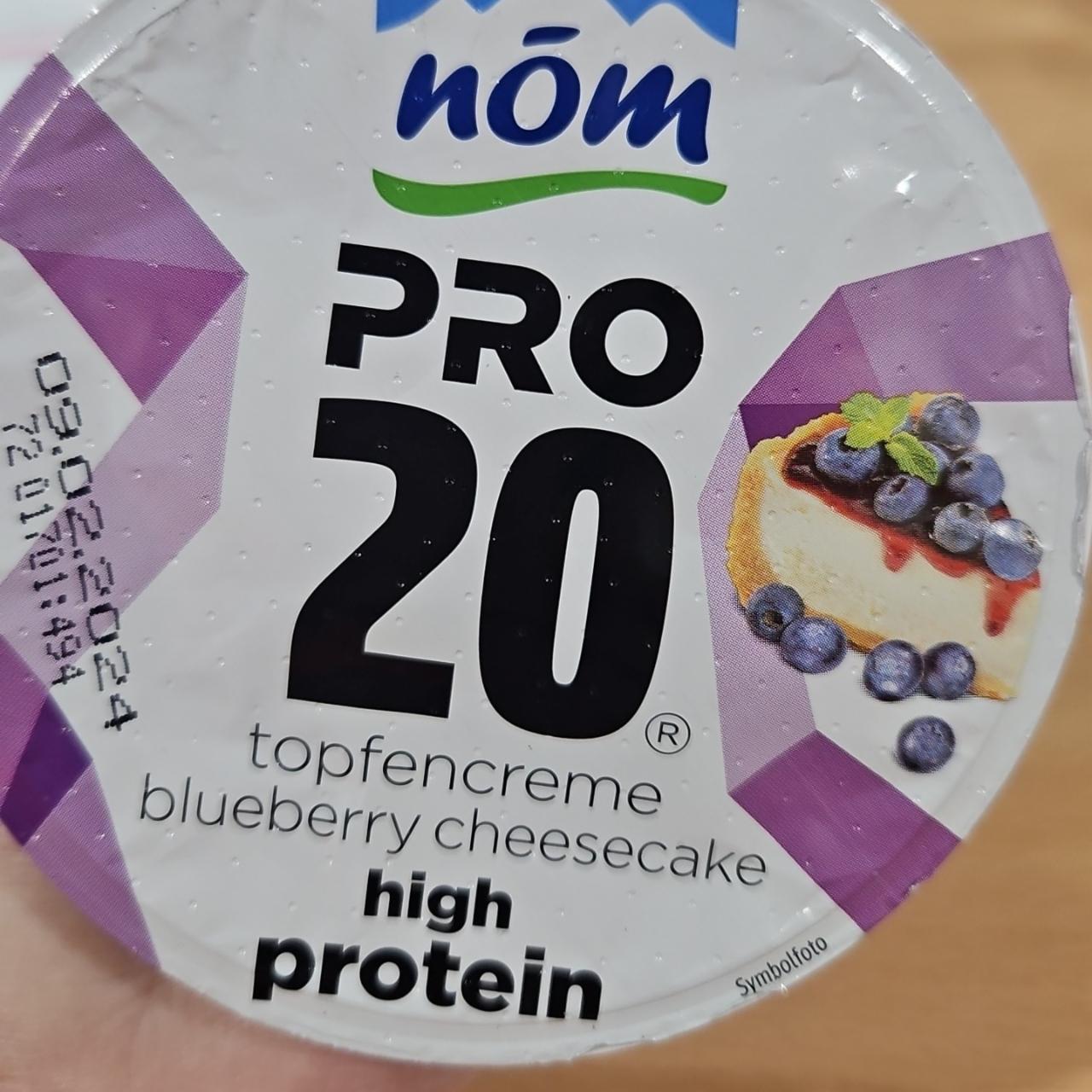 Fotografie - Pro 20 topfencreme blueberry cheesecake Nóm