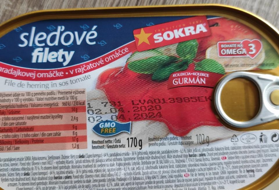 Fotografie - sleďové filety v paradajkovej omáčke Sokra