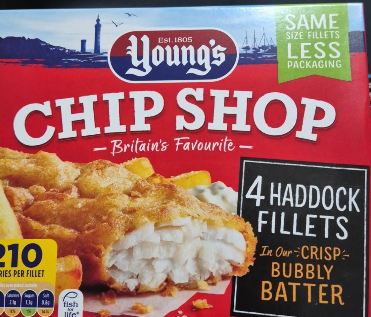Fotografie - Chip Shop 4 Haddock fillets Young's