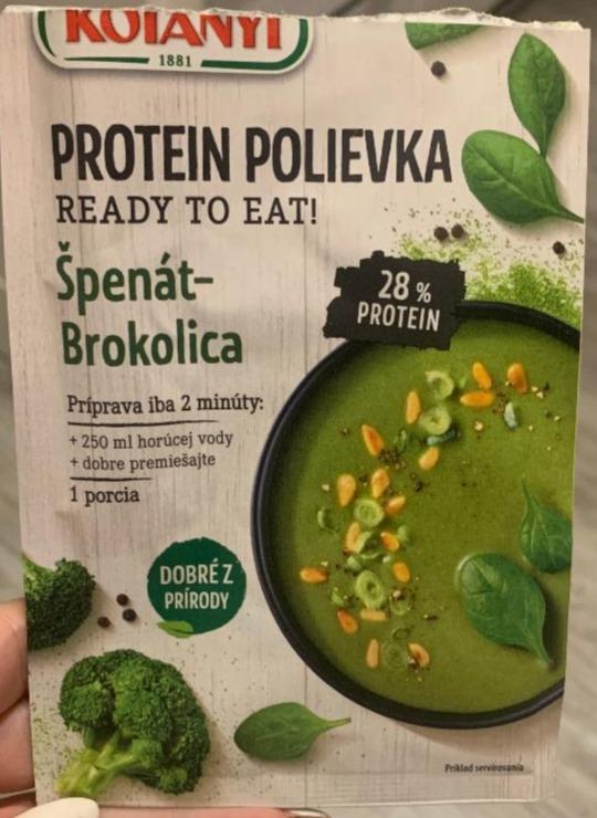 Fotografie - protein polievka špenát brokolica Kotanyi
