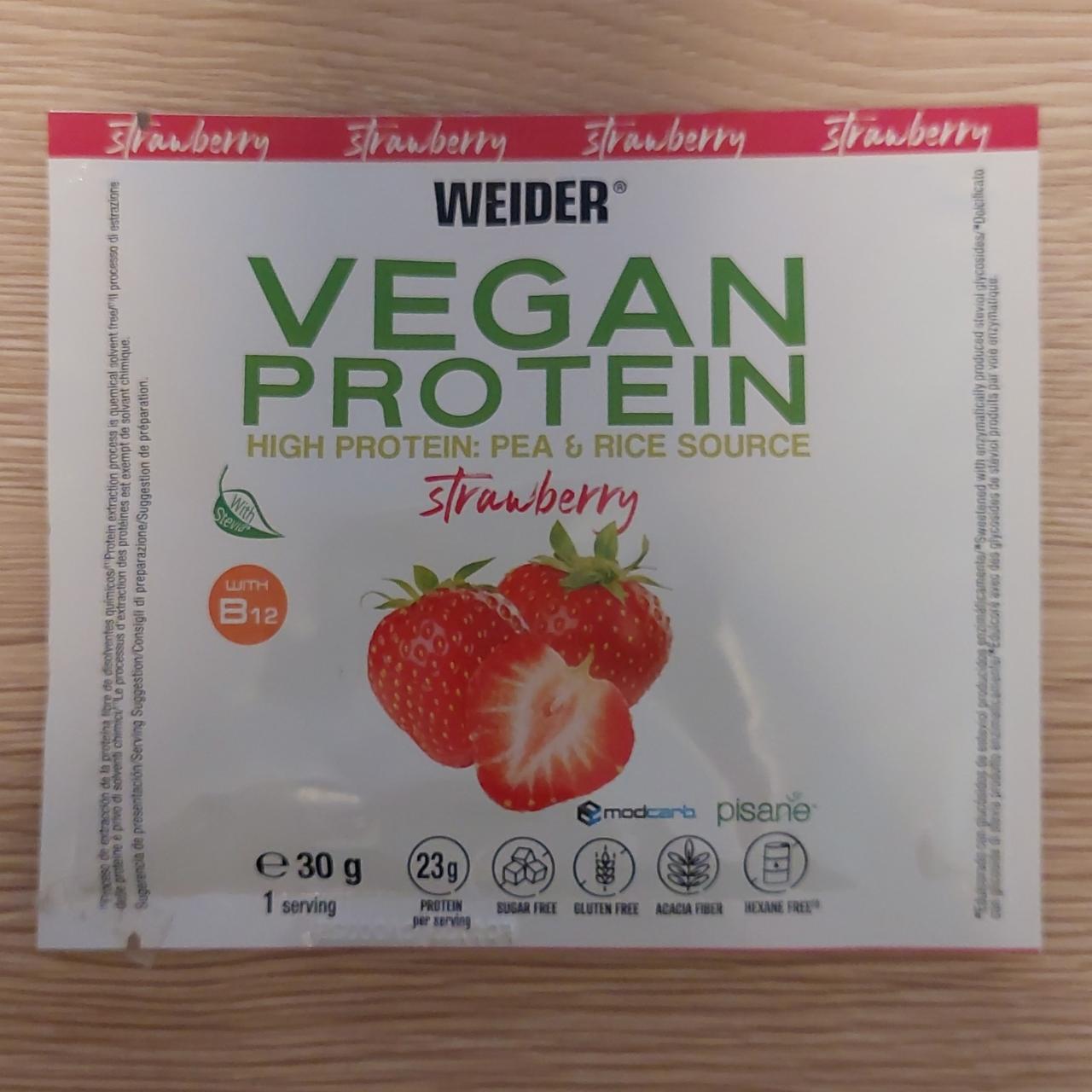 Fotografie - Vegan Protein Strawberry Weider