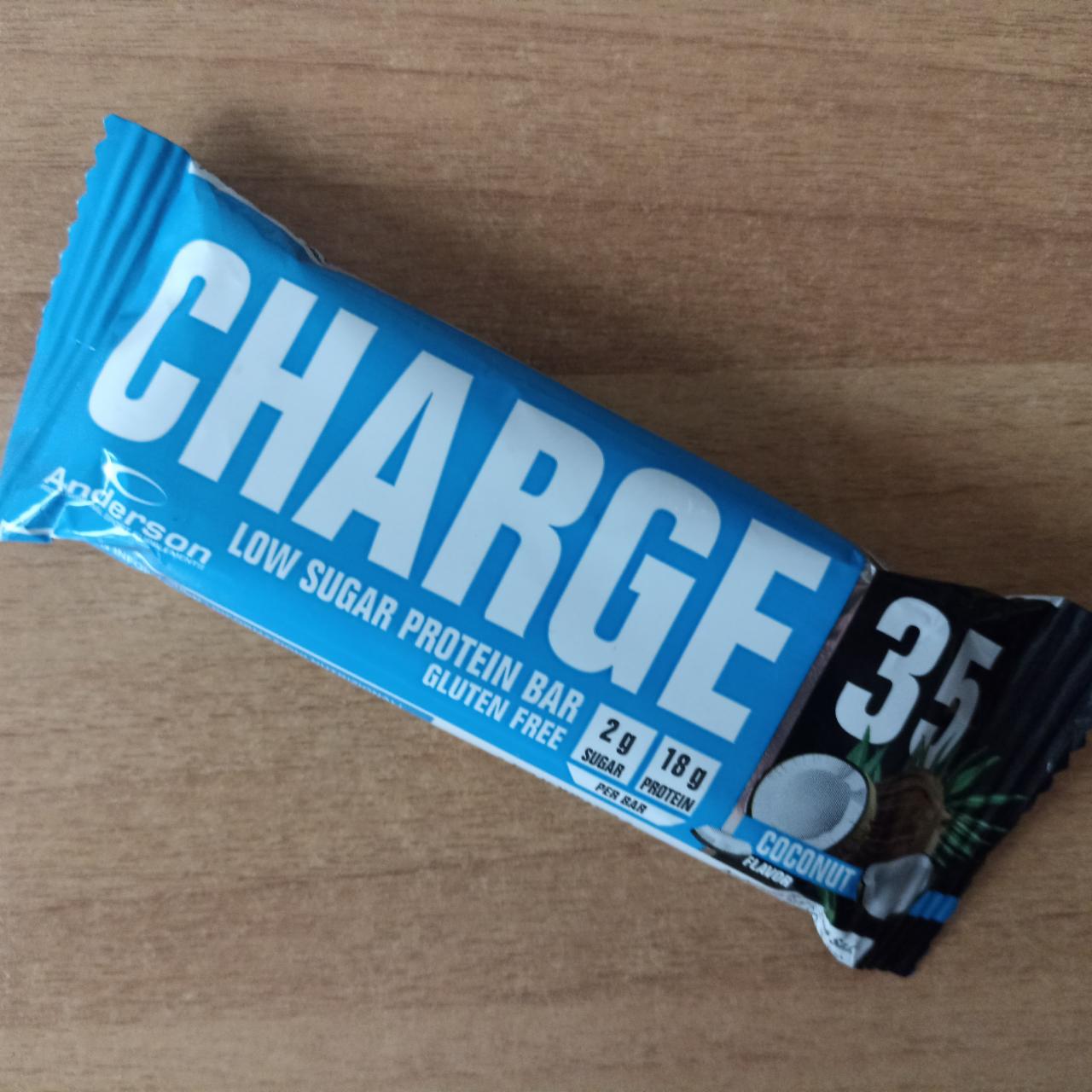 Fotografie - Charge low sugar protein bar Coconut Anderson