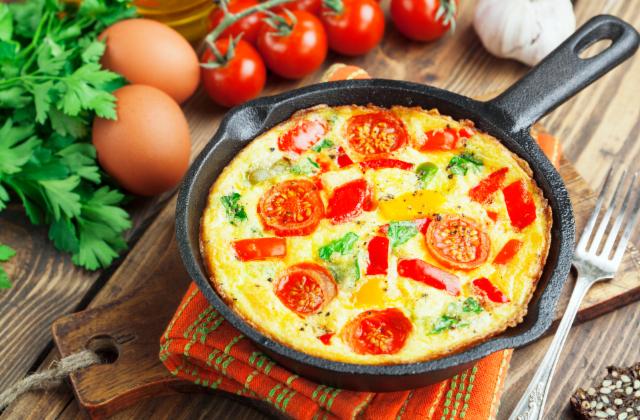 Fotografie - vaječná omeleta so zeleninou