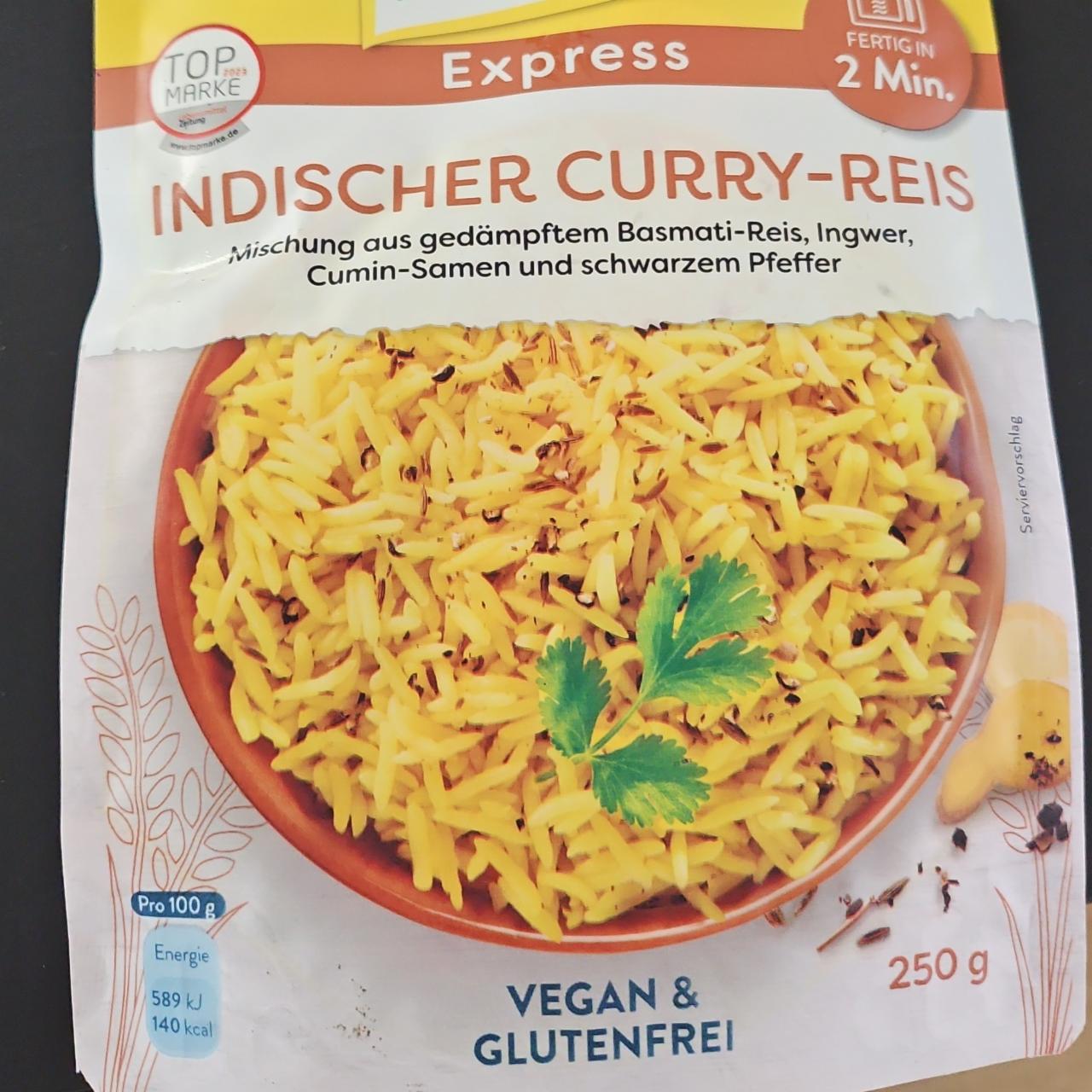 Fotografie - Indischer Curry-Reis