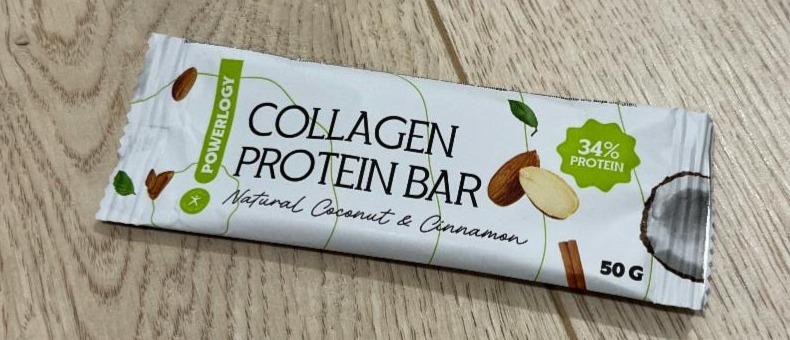 Fotografie - Collagen Protein Bar Natural Coconut & Cinnamon Powerlogy