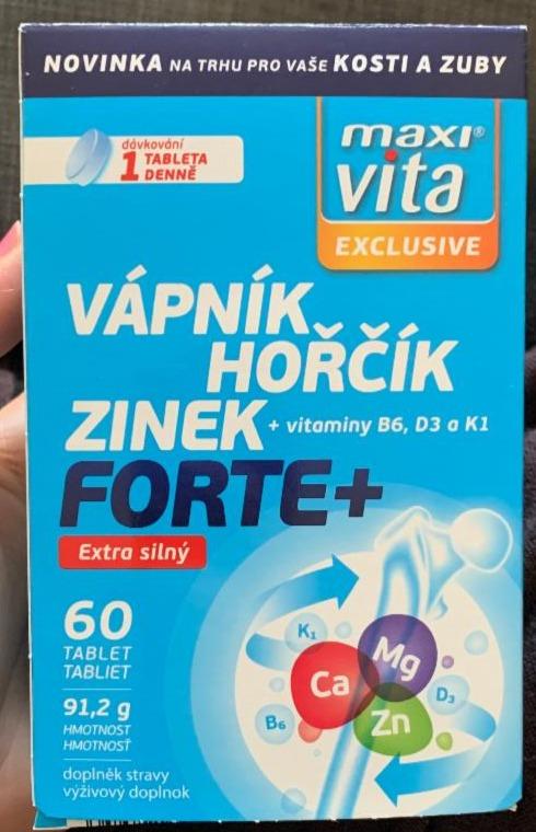 Fotografie - vápník hořčík zinek + vitamíny forte maxivita