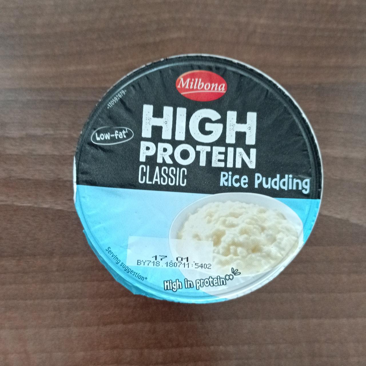 Fotografie - High Protein Classic Rice Pudding Milbona