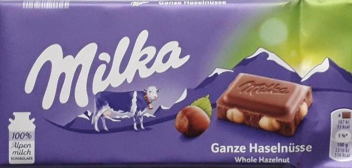 Fotografie - Milka čokoláda s celými lieskovými orechmi