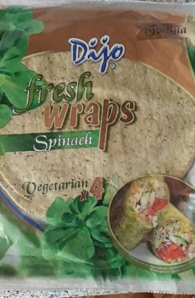 Fotografie - Tortilla fresh wrap Spinach Dijo