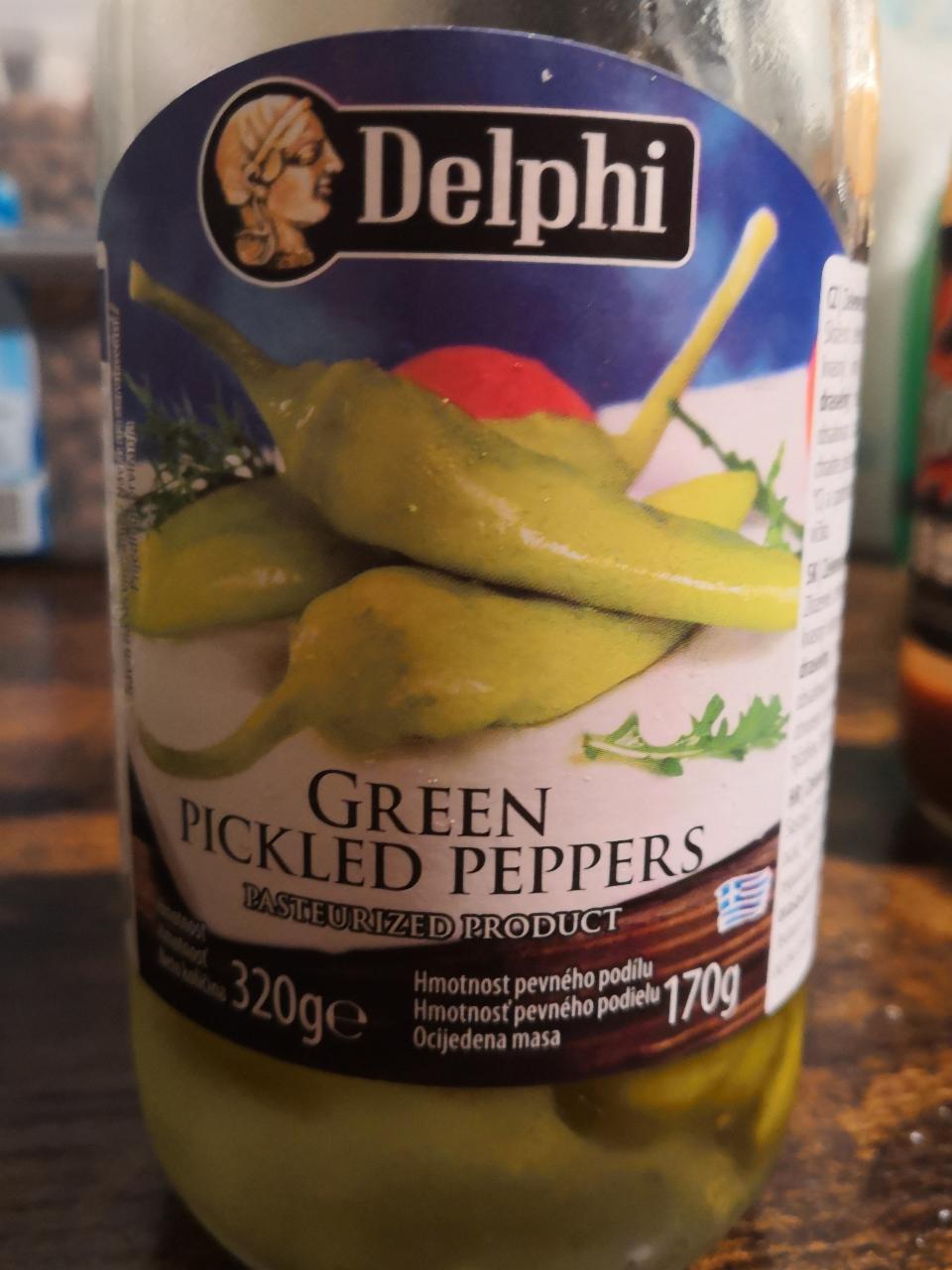 Fotografie - Zelene papriky v slanom naleve Delphi
