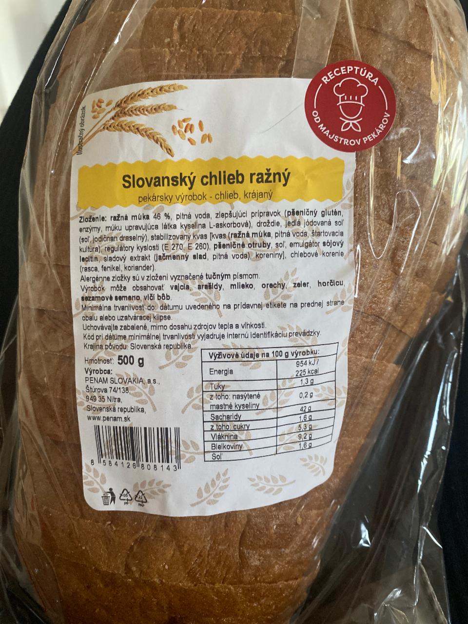 Fotografie - Slovanský chlieb ražný Penam