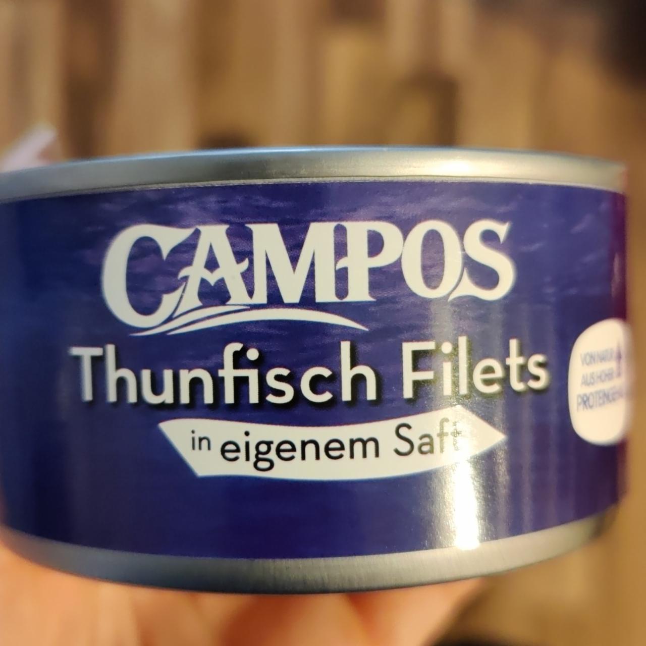 Fotografie - Thunfisch Filets in eigenem Saft Campos