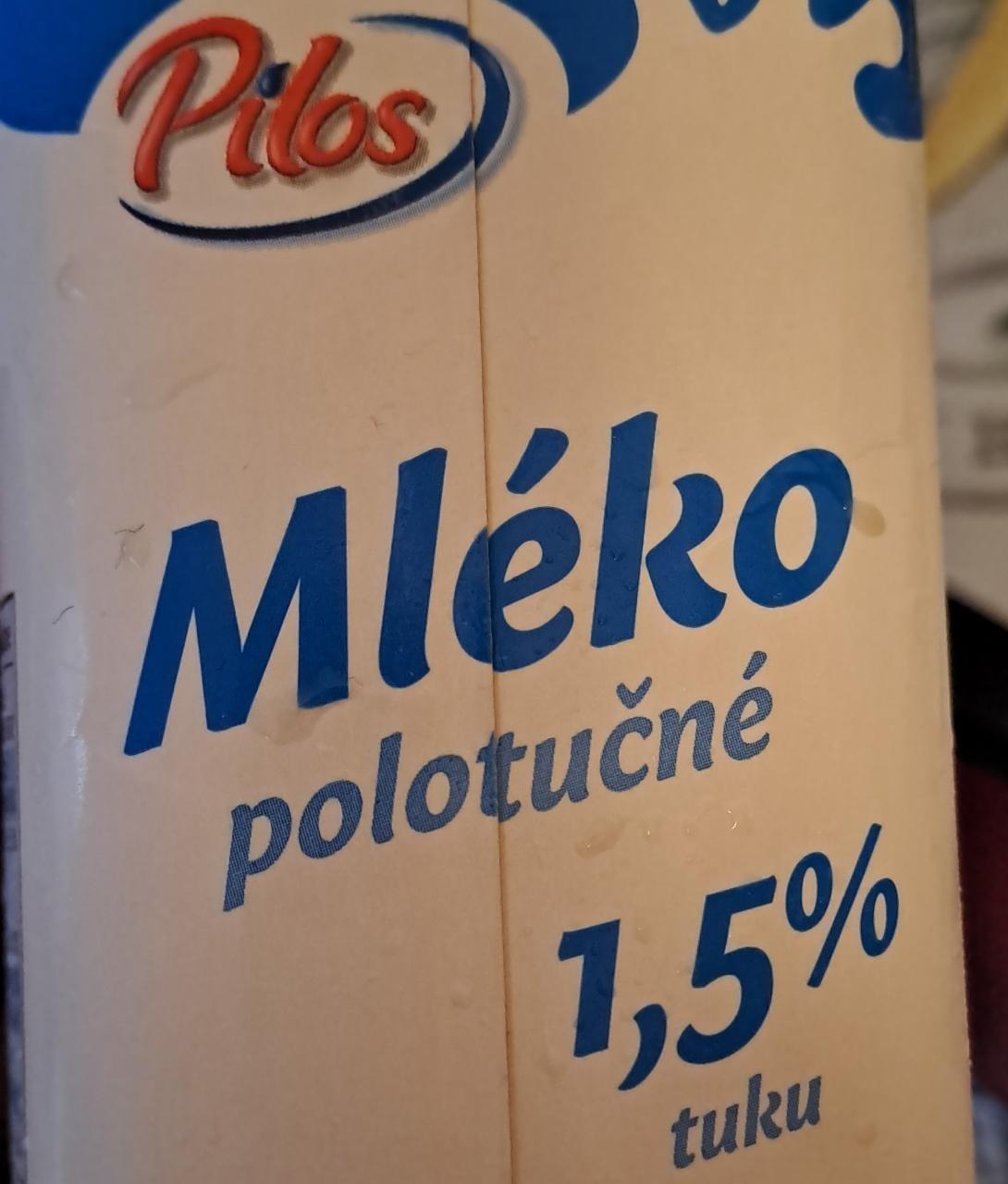 Fotografie - Mléko polotučné 1,5% tuku Pilos