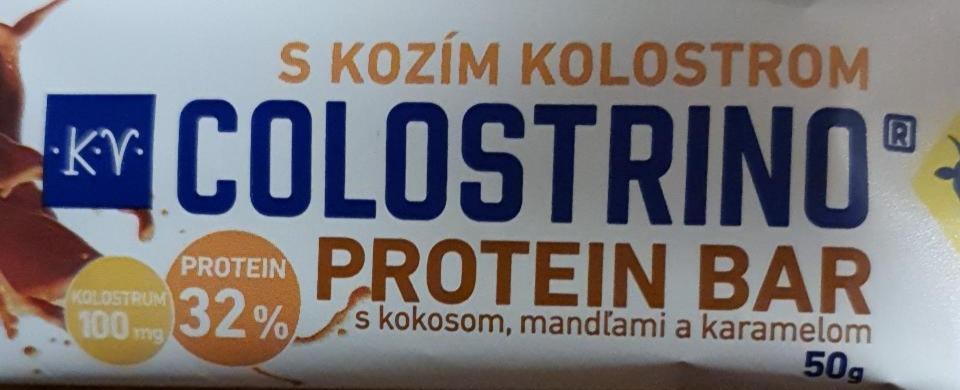 Fotografie - Colostrino protein bar s kokosom, mandľami a karamelom