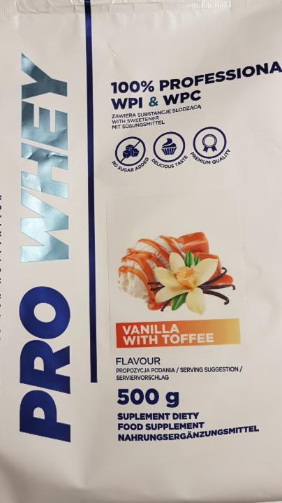 Fotografie - Pro whey protein vanilla with toffee