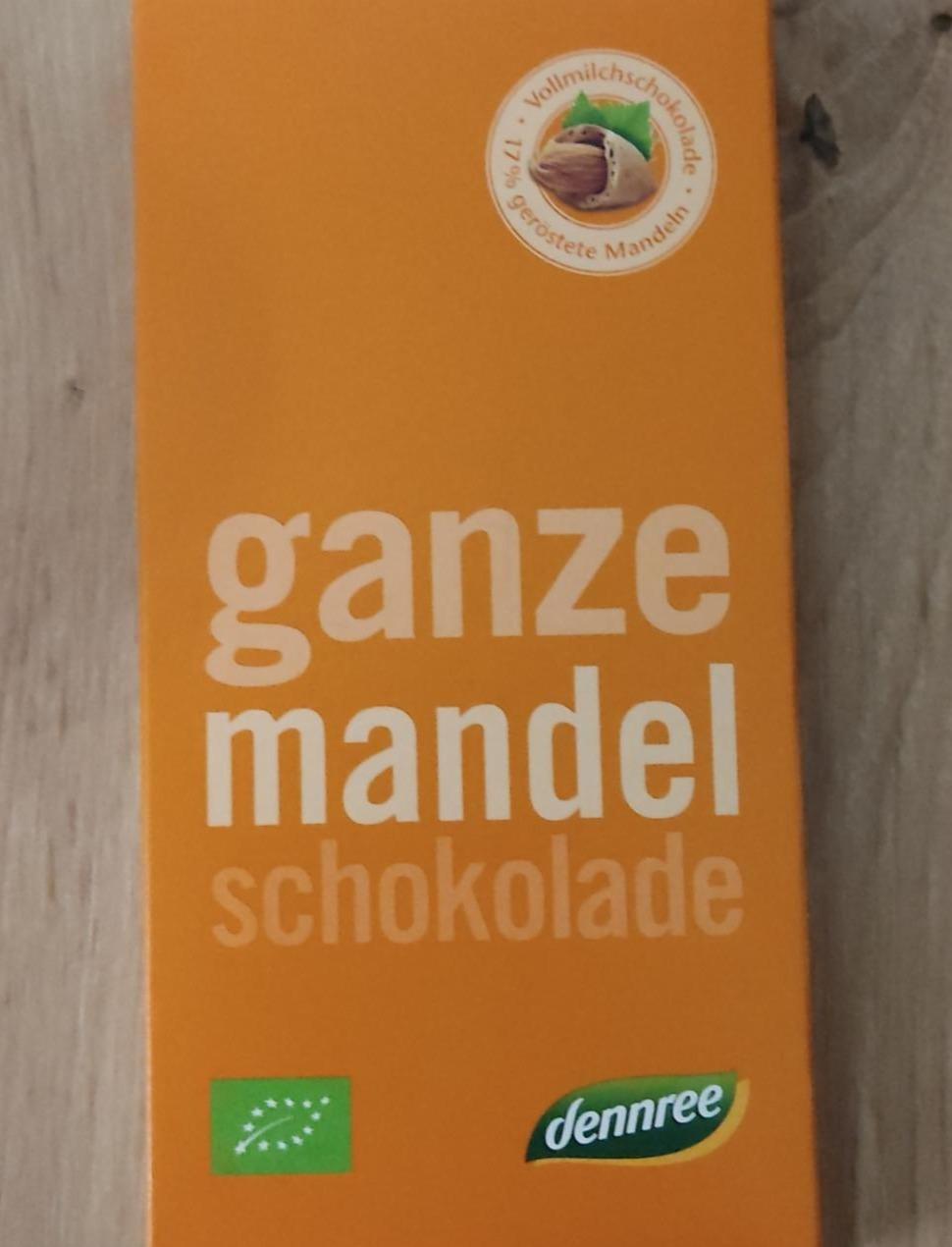 Fotografie - Ganze Mandel Schokolade dennree