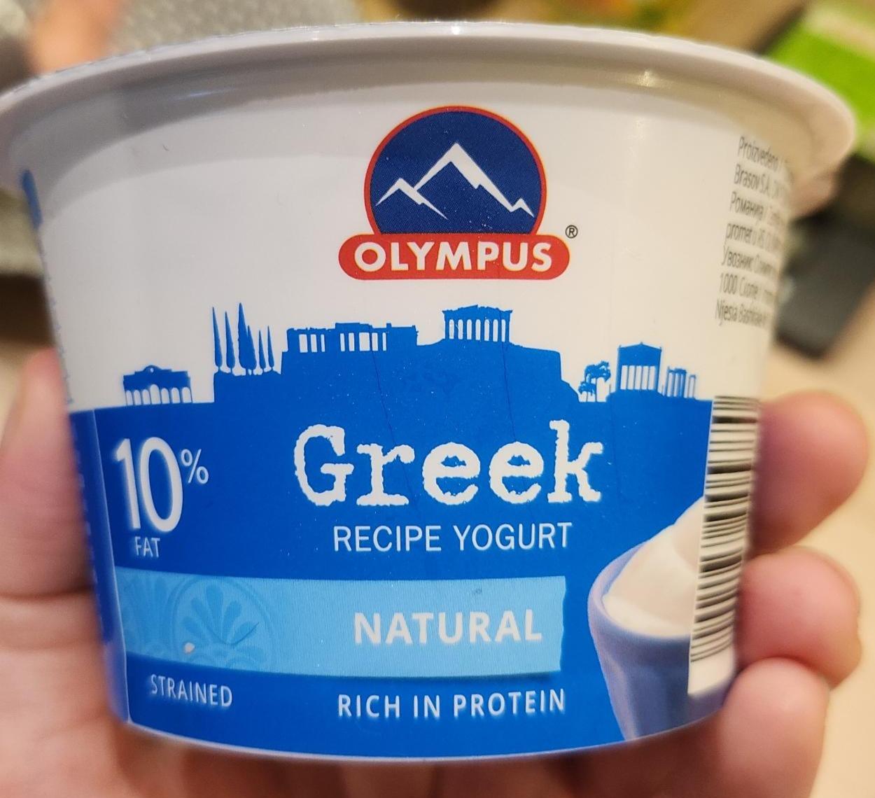 Fotografie - Greek recipe yogurt 10% Fat Natural Olympus
