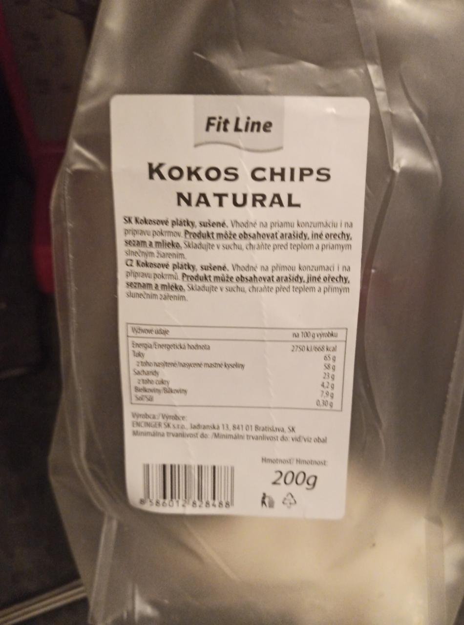 Fotografie - kokos chips natural FIT Line