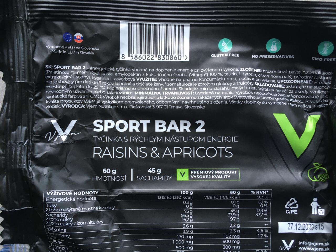 Fotografie - Sport Nar 2 Raisins & Apricots Vjem