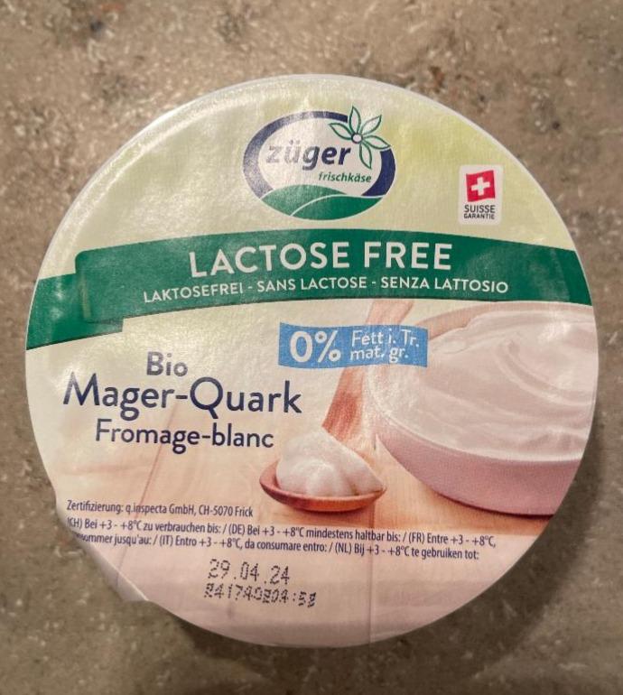 Fotografie - Bio Mager-Quark Lactose Free Züger