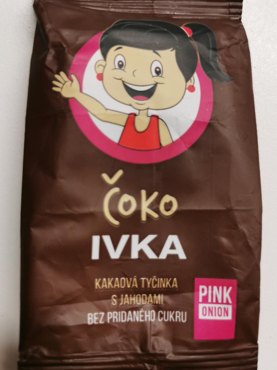 Fotografie - Čoko Ivka kakaová tyčinka s jahodami Pink Onion