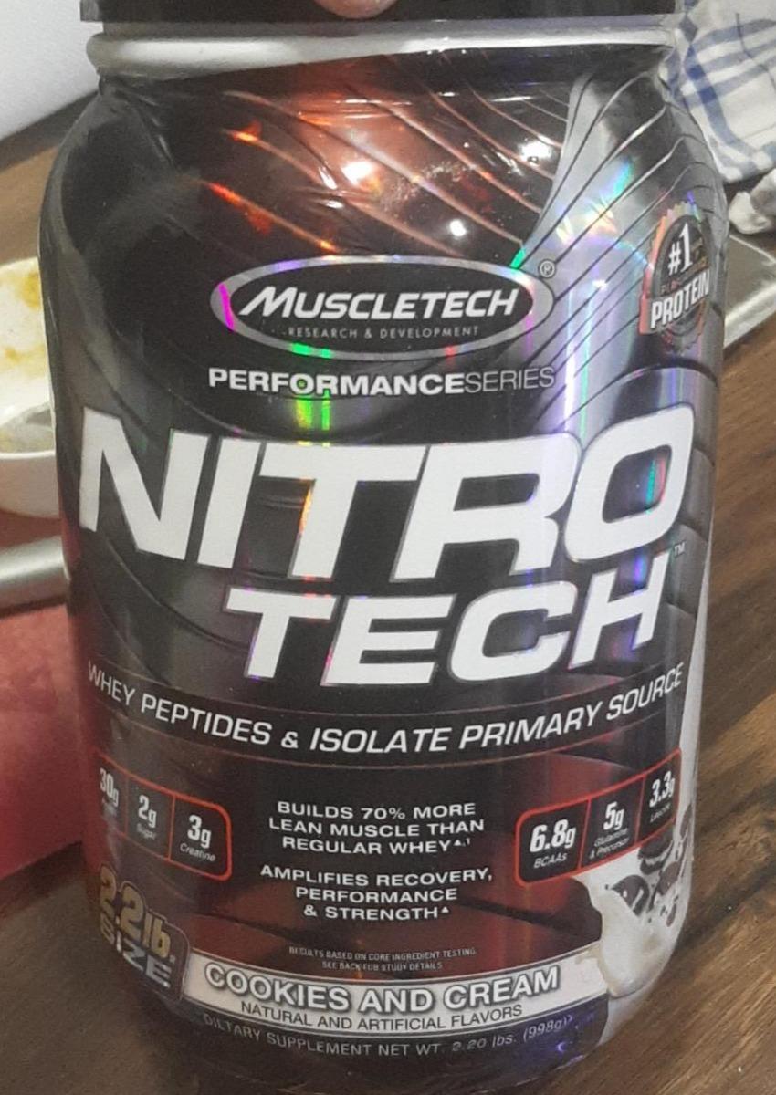 Fotografie - Nitro Tech protein Cookies and cream Muscletech