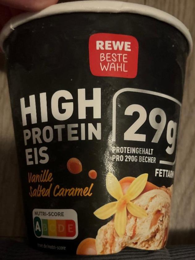 Fotografie - High Protein Eis Vanille Salted Caramel Rewe