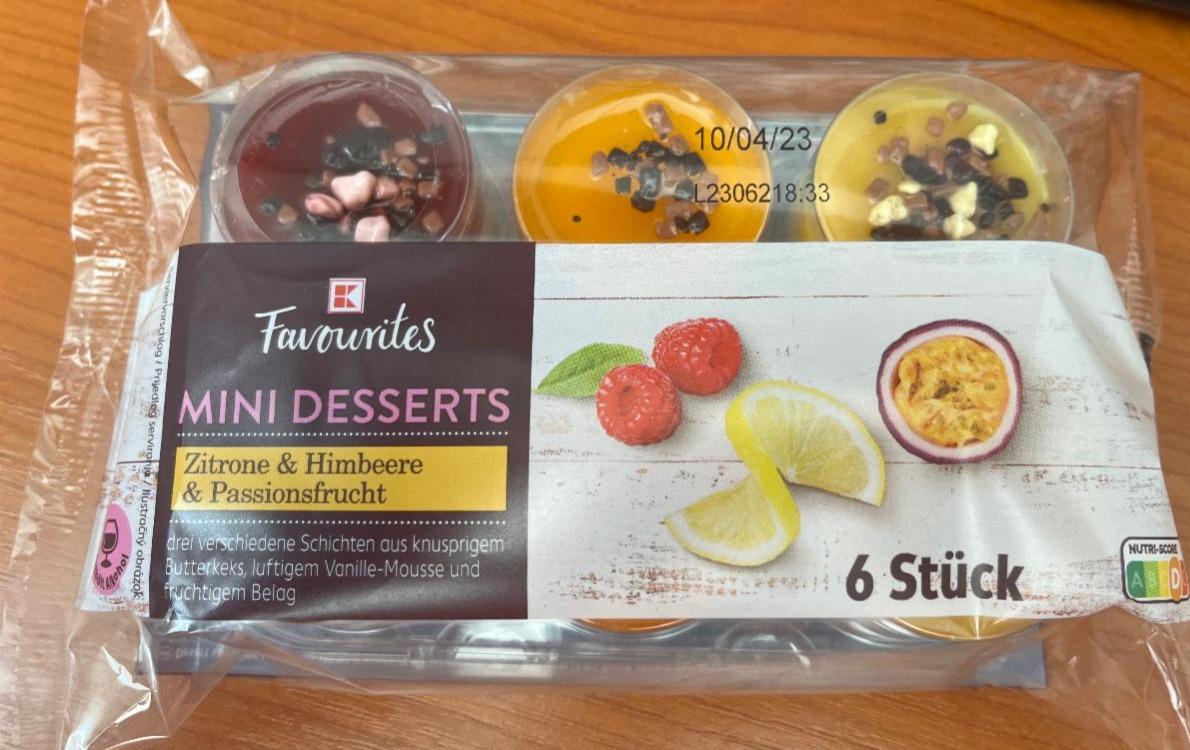 Fotografie - Mini desserts Zitrone & Himbeere & Passionfrucht K-Favourites