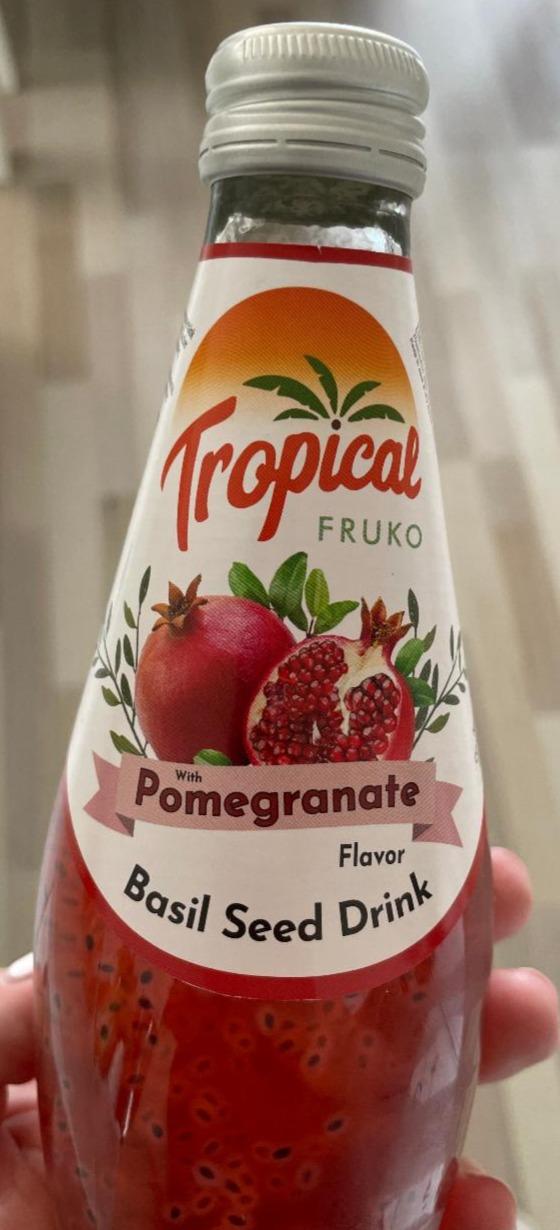 Fotografie - Basil Seed Drink Pomegranate Flavor Tropical Fruko