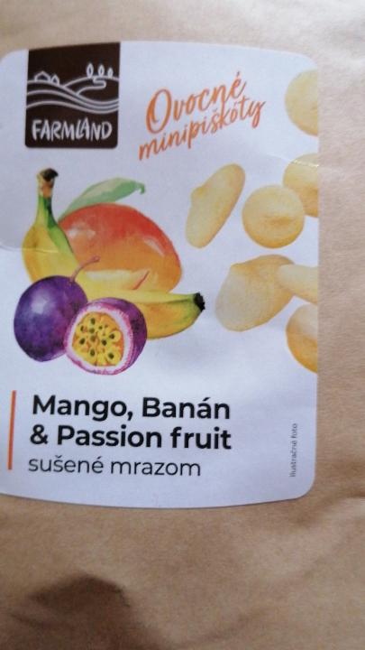 Fotografie - FARMLAND Ovocné mini piškóty Mango, banán a maracuja 