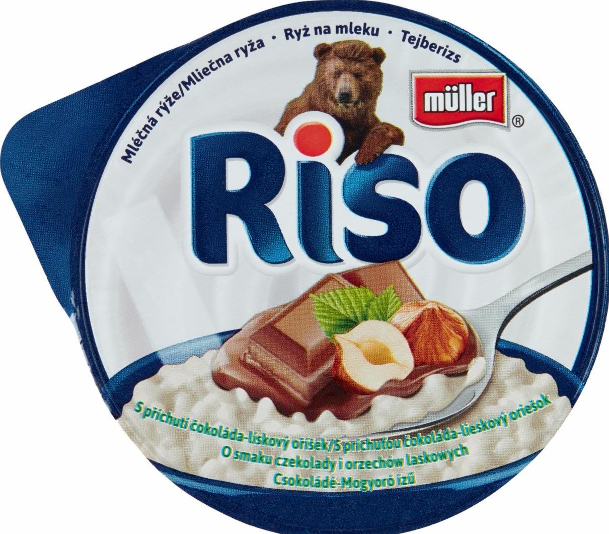Fotografie - Riso mliečna ryža čokoláda-lieskový oriešok Müller
