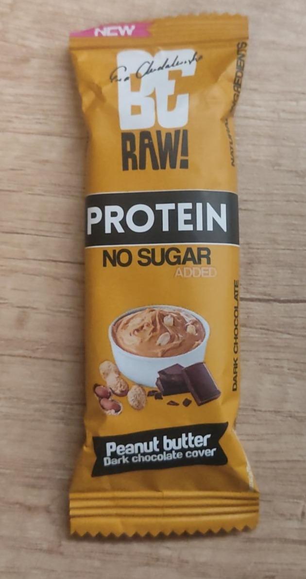 Fotografie - Protein no sugar Peanut butter dark chocolate cover Be Raw!