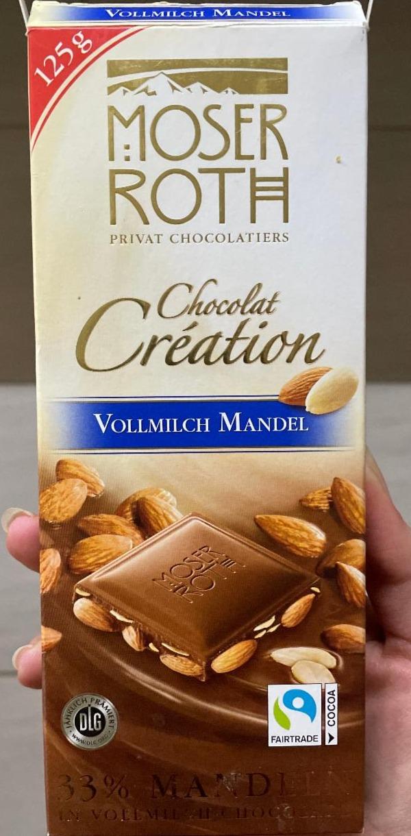 Fotografie - Chocolat Creation Vollmilch Mandel Moser Roth