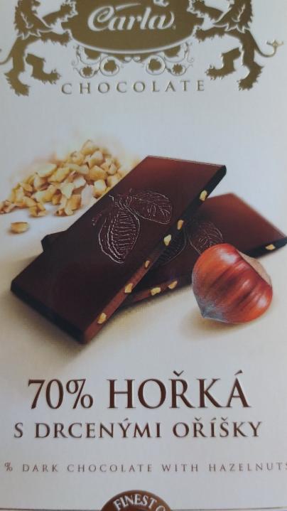 Fotografie - Horká čokoláda 70% s lieskovými orechmi Carla
