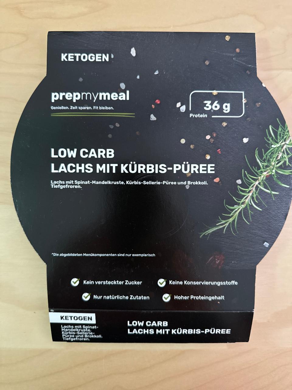 Fotografie - Low Carb Lachs mit Kürbis-Püree PrepMyMeal