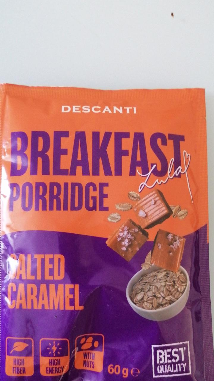 Fotografie - breakfast porridge salted karamel Descanti
