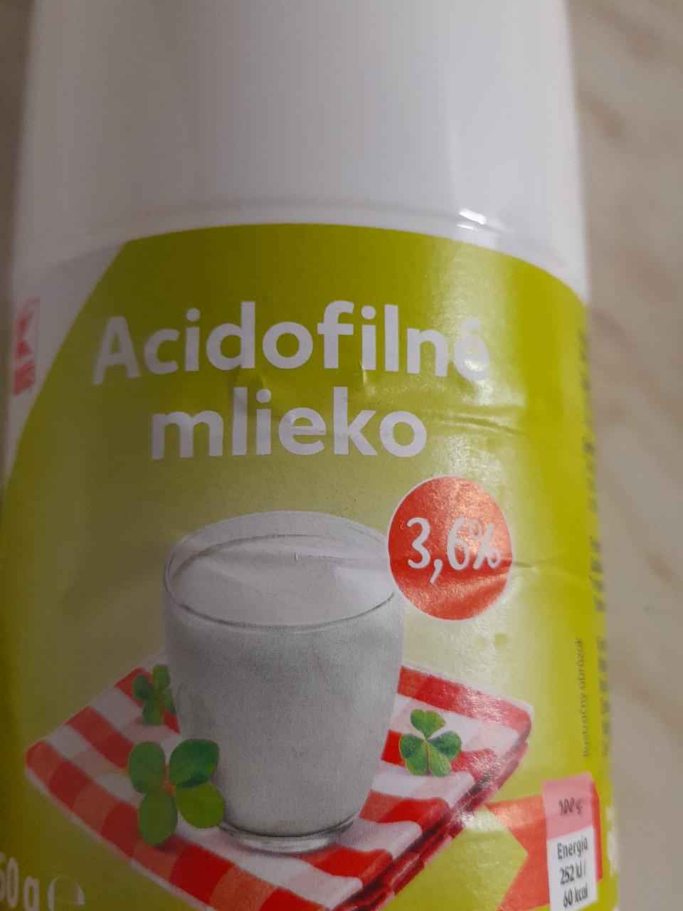 Fotografie - Acidofilné mlieko 3,6% K-Classic