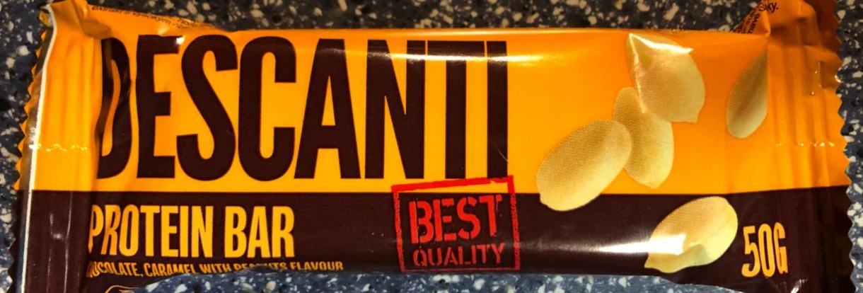 Fotografie - Descanti Protein bar Chocolate caramel with peanuts