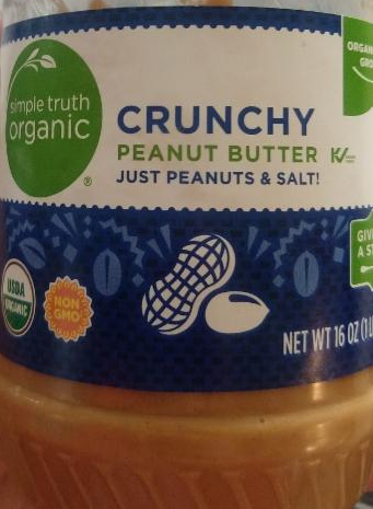 Fotografie - Crunchy peanut butter Simple Truth Organic