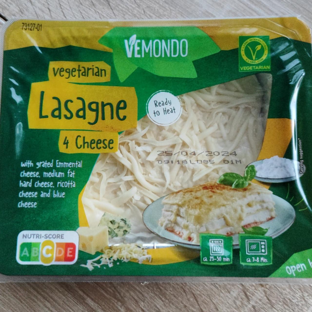 Fotografie - Vegetarian Lasagne 4 Cheese Vemondo