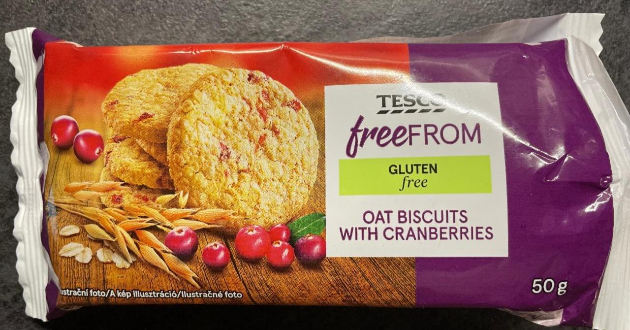 Fotografie - Oat biscuits with cranberries Tesco free from