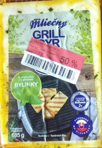 Fotografie - Mliecny GRILL syr s príchuťou bylinky