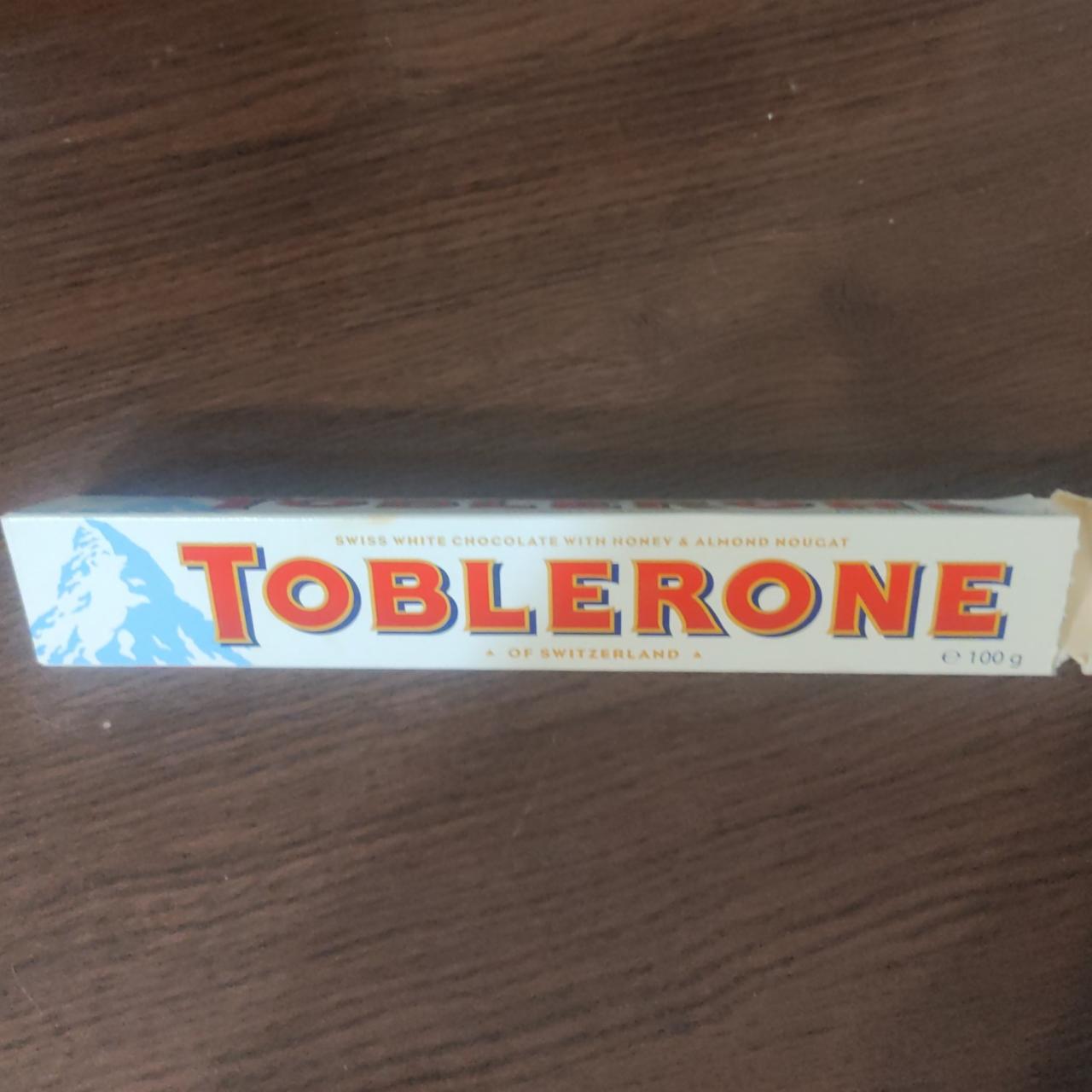 Fotografie - Bílá čokoláda s medovo-mandlovým nugátem Toblerone