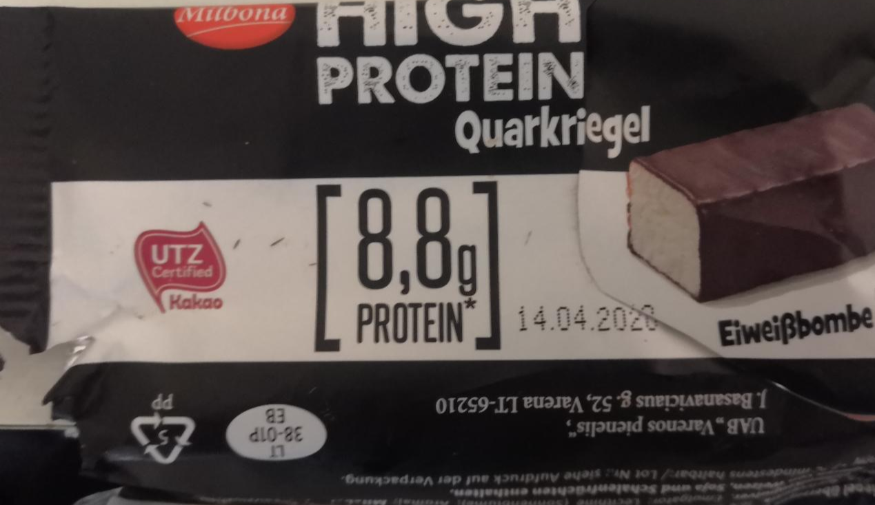 Fotografie - milbona High Protein Quarkriegel