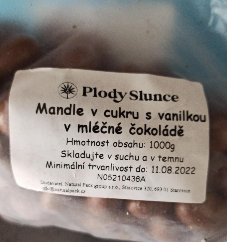 Fotografie - Mandle v cukru s vanilkou v mléčné čokoládě Plody slunce
