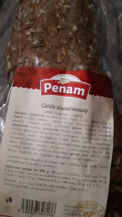 Fotografie - chlieb slnečnicový viaczrnný krájaný Penam