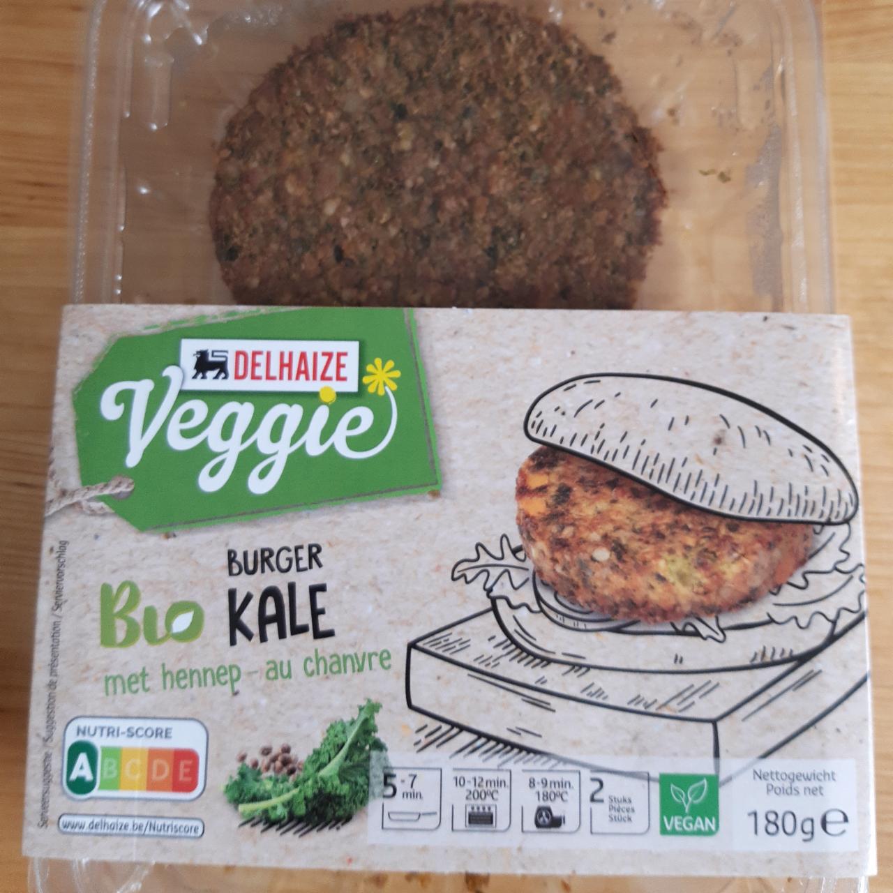 Fotografie - Bio burger kale au chanvre Delhaize Veggie