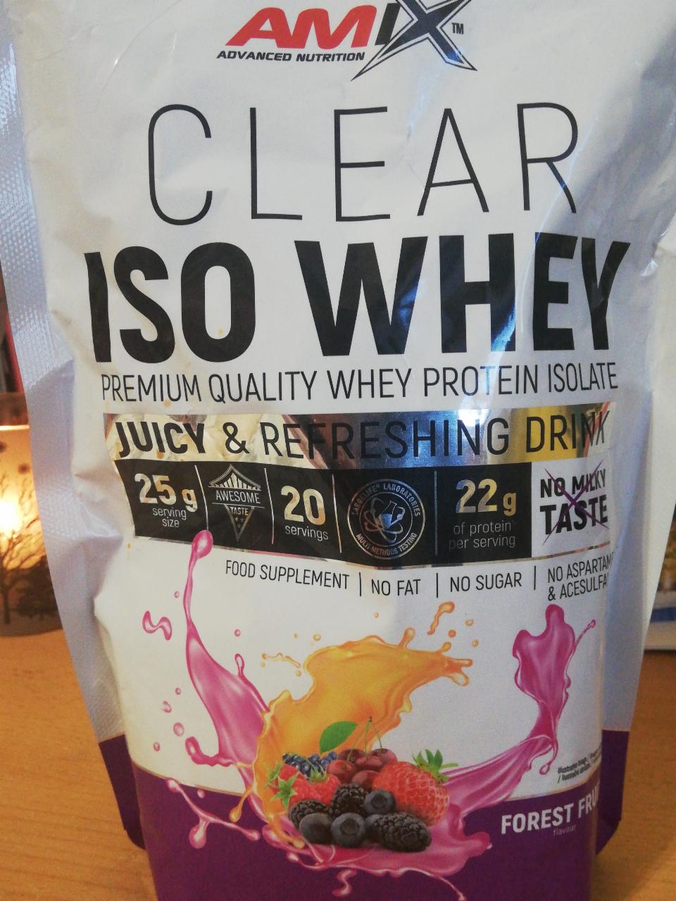 Fotografie - Clear Iso Whey Forest fruit Amix
