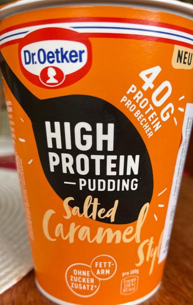 Fotografie - Hight protein pudding Salted caramel Dr.Oetker